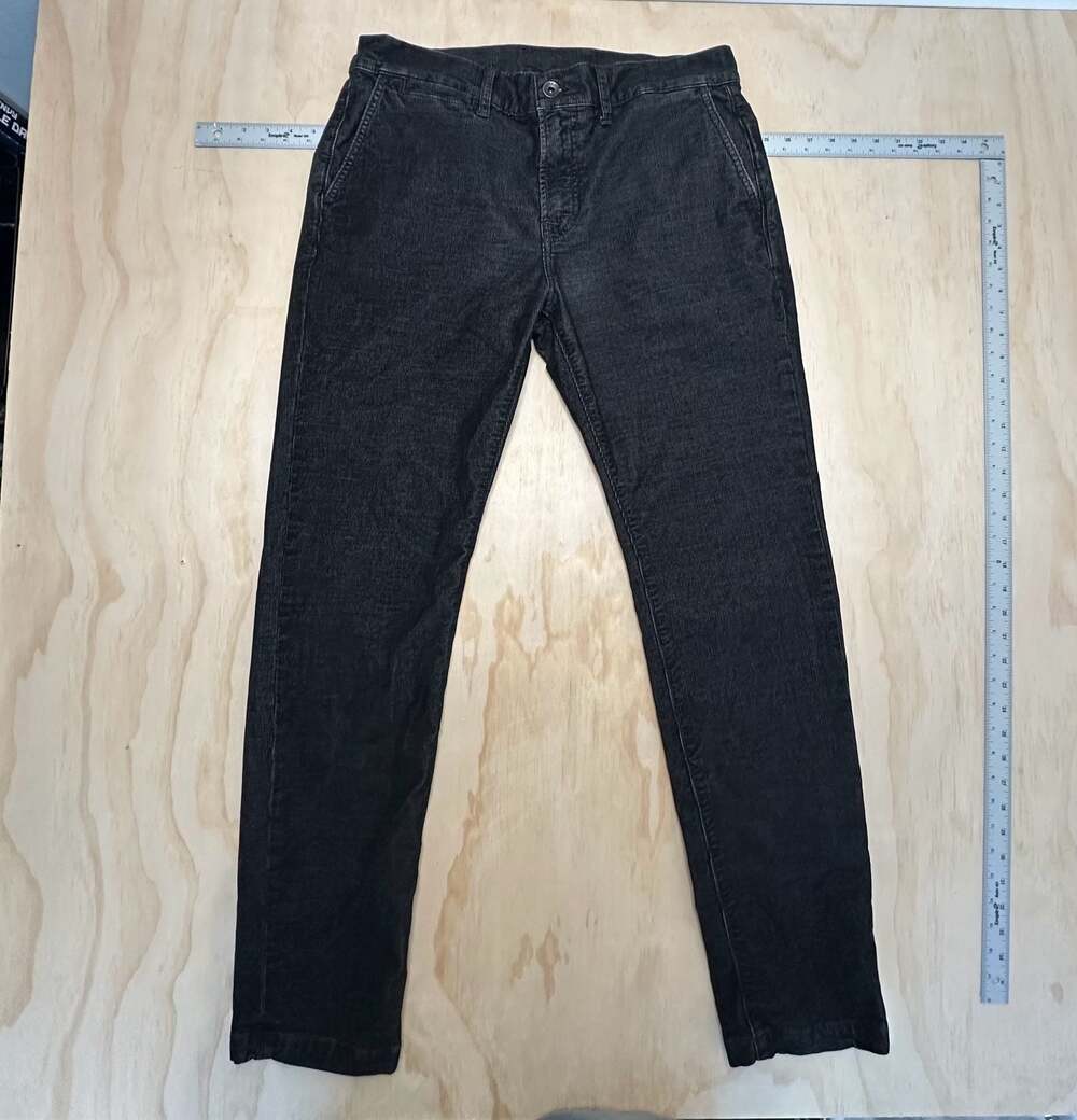 7 For All Mankind Mens Black Corduroy Slim Pants size 33x30